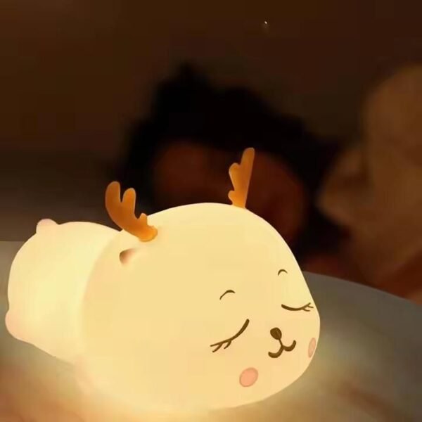Silicone Deer Multicolour Nursery Night Light Lamp - Image 2